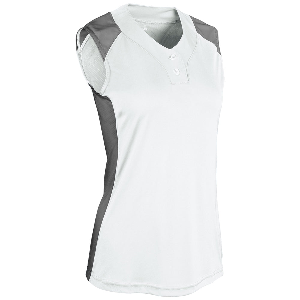 INFINITE 2 BUTTON SLEEVELESS JERSEY FOR SOFTBALL OR FASTPITCH