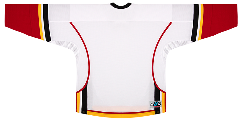 KOBE K3G NHL PRO STYLE CALGARY HOME WHITE HOCKEY JERSEY