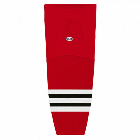 Pro Knit Striped Hockey Socks-Chicago Red