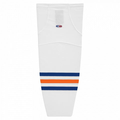 Pro Knit Striped Hockey Socks-Edmonton White