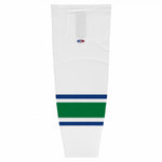 Pro Knit Striped Hockey Socks-2004 Vancouver White