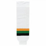 Striped Wool Knit Hockey Socks-Minnesota White With Black Stripe