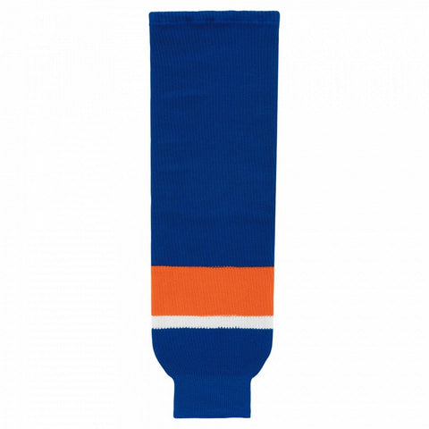 Striped Wool Knit Hockey Socks-2010 New York Islanders Royal