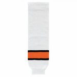 Striped Wool Knit Hockey Socks-Philadelphia White