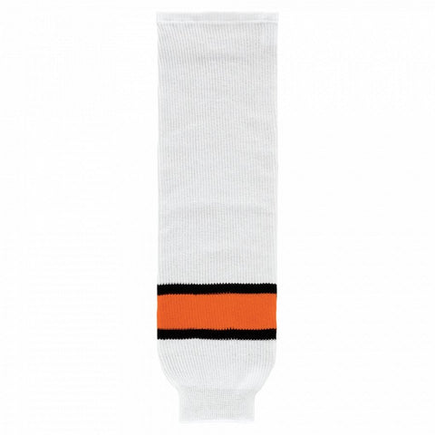 Striped Wool Knit Hockey Socks-Philadelphia White