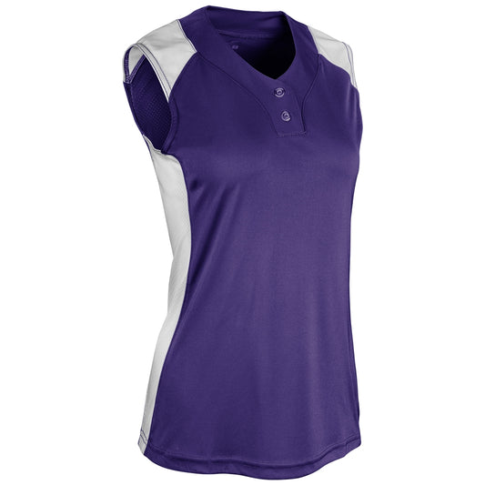 INFINITE 2 BUTTON SLEEVELESS JERSEY FOR SOFTBALL OR FASTPITCH