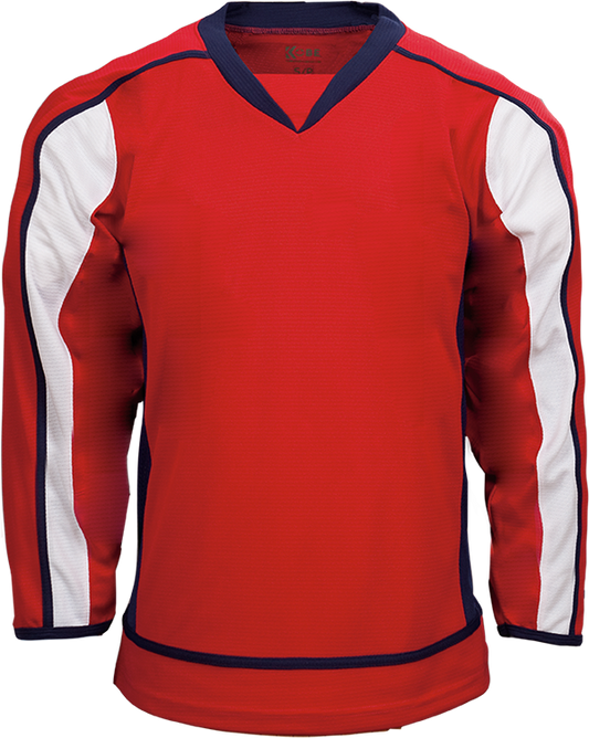 KOBE K3G NHL PRO STYLE WASHINGTON RED AWAY HOCKEY JERSEY