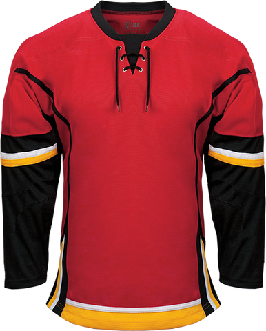 80s Calgary Flames Nhl Sandow Sporting Knit Hockey Jersey Size 