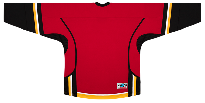 KOBE K3G NHL PRO STYLE CALGARY AWAY RED HOCKEY JERSEY