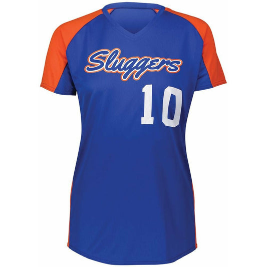 Ladies Softball Cutter V Neck Jersey