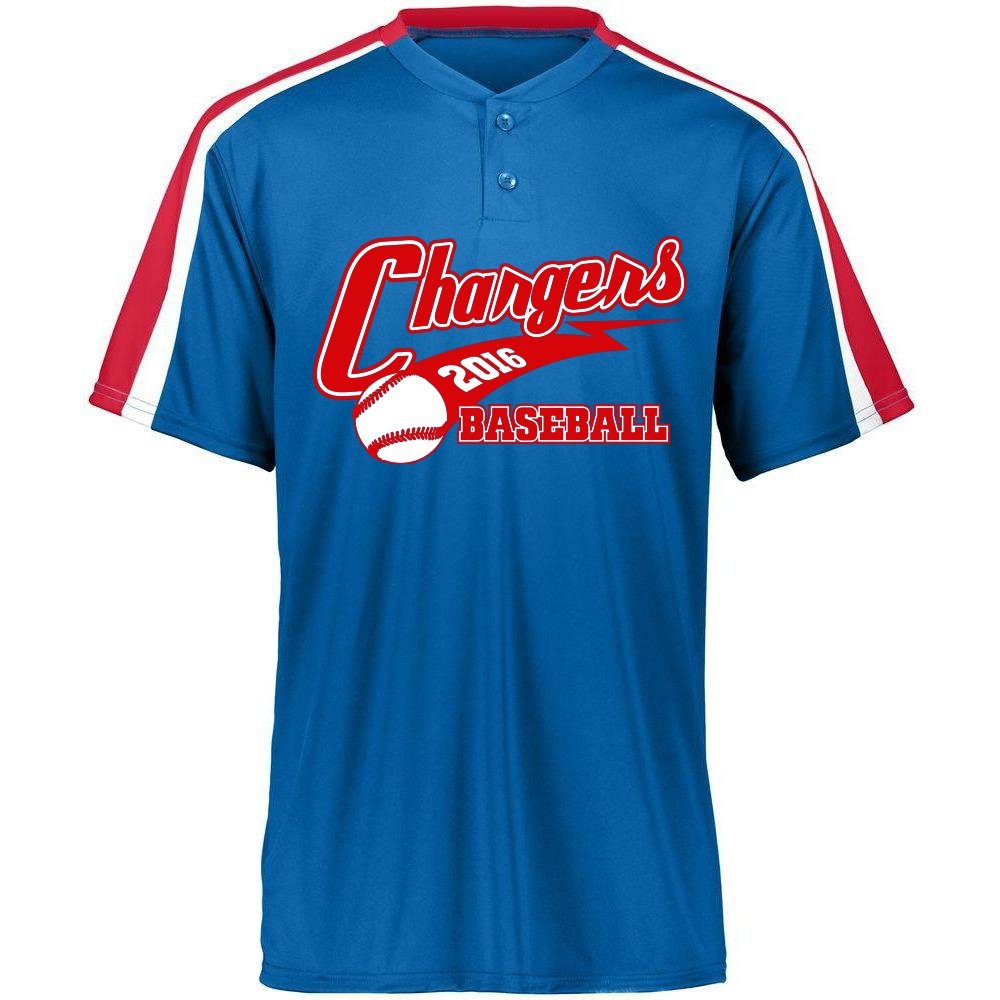 Power Plus 2 button Men's Pullover Co-ed Baseball Jersey
