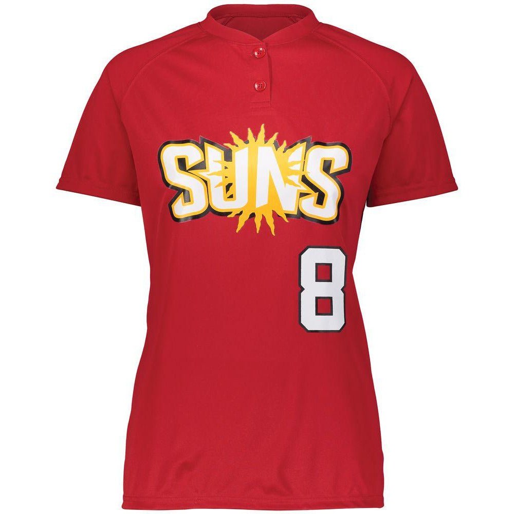 ASG Attain 2 Button Pullover Ladies Co Ed Softball Jersey