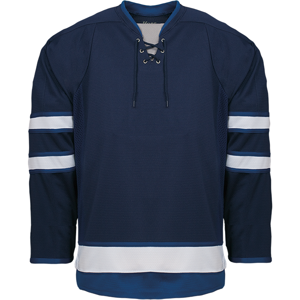 KOBE K3G NHL PRO STYLE WINNIPEG AWAY BLUE HOCKEY JERSEY