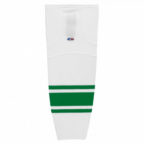 Pro Knit Striped Hockey Socks-White/kelly