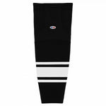 Pro Knit Striped Hockey Socks-Black/white