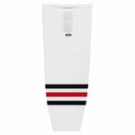Pro Knit Striped Hockey Socks-Chicago White