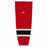Pro Knit Striped Hockey Socks-New Jersey Red