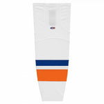 Pro Knit Striped Hockey Socks-2010 New York Islanders White