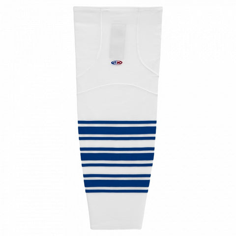 Pro Knit Striped Hockey Socks-New Toronto White