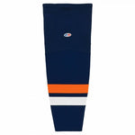 Pro Knit Striped Hockey Socks-New York Islanders Navy