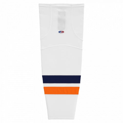 Pro Knit Striped Hockey Socks-New York Islanders White