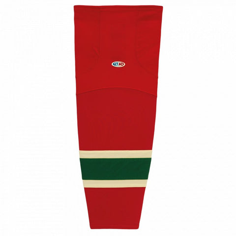 Pro Knit Striped Hockey Socks-2007 Minnesota Red