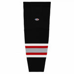 Pro Knit Striped Hockey Socks-Buffalo Black