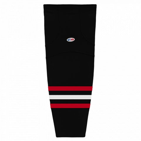 Pro Knit Striped Hockey Socks-New Chicago 3rd Black