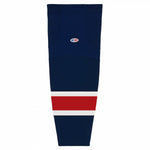 Pro Knit Striped Hockey Socks-Columbus Navy