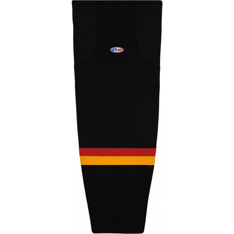 Pro Knit Striped Hockey Socks-2021 Calgary Reverse Retro Black