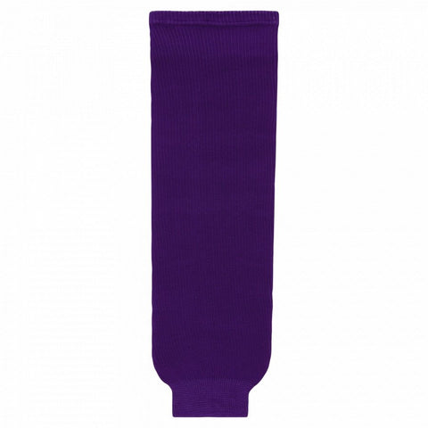 Solid Wool Knit Hockey Socks-Purple