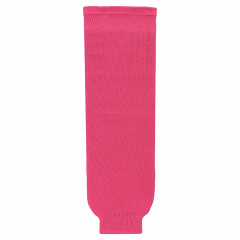 Solid Wool Knit Hockey Socks-Pink