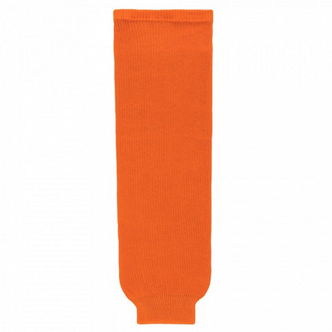 Solid Wool Knit Hockey Socks-Orange