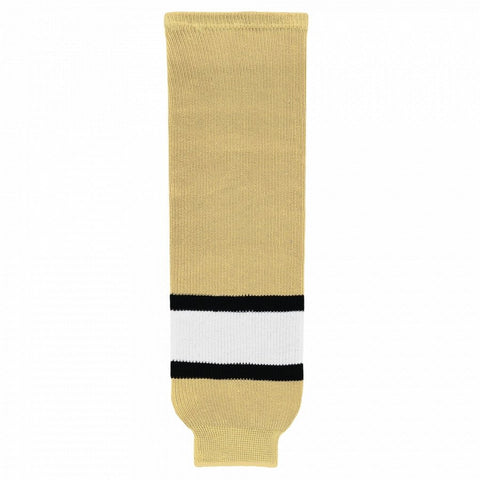 Striped Wool Knit Hockey Socks-Vegas/black/white