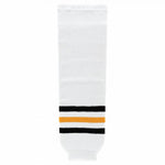 Striped Wool Knit Hockey Socks-Pittsburgh White