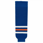 Striped Wool Knit Hockey Socks-Edmonton Royal
