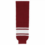 Striped Wool Knit Hockey Socks-New Phoenix Av Red