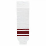 Striped Wool Knit Hockey Socks-New Phoenix White