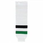 Striped Wool Knit Hockey Socks-2013 Dallas White