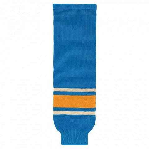 Striped Wool Knit Hockey Socks-2017 St. Louis Winter Classic Blue