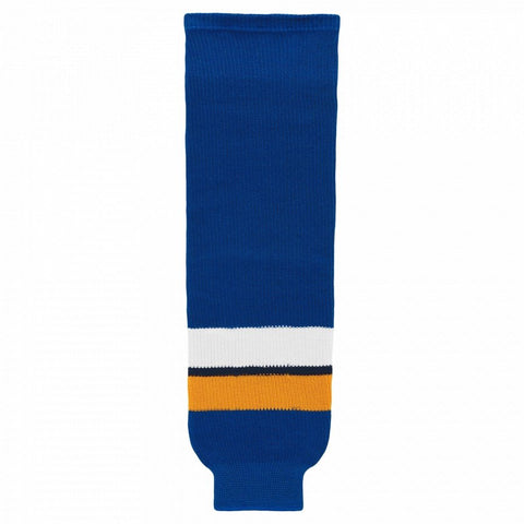 Striped Wool Knit Hockey Socks-2014 St.louis Royal