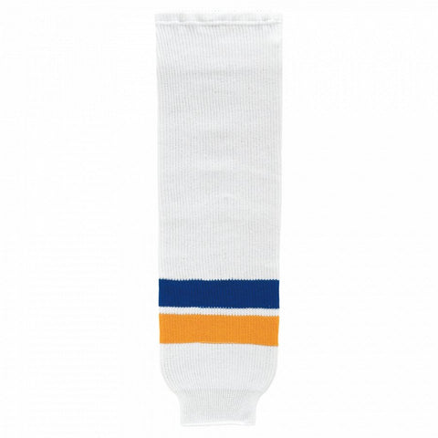 Striped Wool Knit Hockey Socks-2014 St.louis White