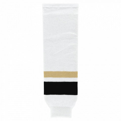 Striped Wool Knit Hockey Socks-New Pittsburgh 3rd White