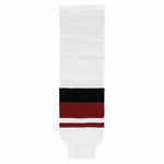 Striped Wool Knit Hockey Socks-2015 Arizona White