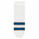 Striped Wool Knit Hockey Socks-2011 Winnipeg White