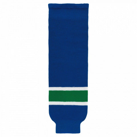 Striped Wool Knit Hockey Socks-2004 Vancouver Royal