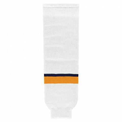 Striped Wool Knit Hockey Socks-2017 Nashville White