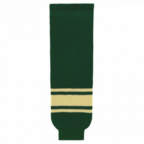 Striped Wool Knit Hockey Socks-2004 All Stars Dark Green