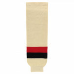 Striped Wool Knit Hockey Socks-Ottawa Heritage Classic Sand