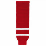 Striped Wool Knit Hockey Socks-Team Canada Red (2010)